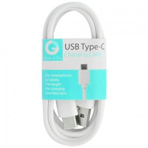 GRAB N GO - USB-A naar USB-C Kabel Wit 1m
