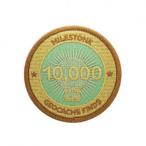Milestone Badge 10.000 Geocache Finds