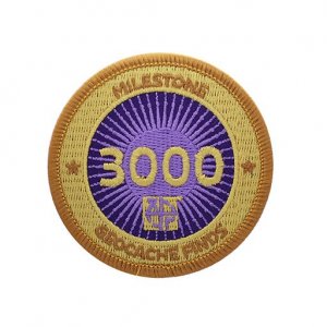 Milestone Badge 3000 Geocache Finds