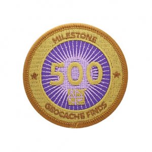 Milestone Badge 500 Geocache Finds
