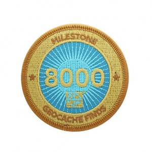 Milestone Badge 8000 Geocache Finds