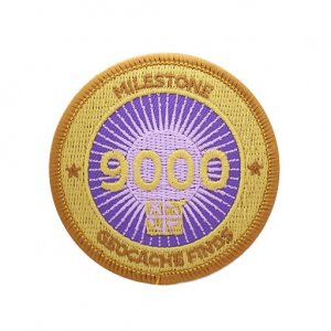 Milestone Badge 9000 Geocache Finds