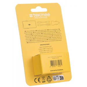 Tekmee - Car Charger 2 Ports (A+C) 12W